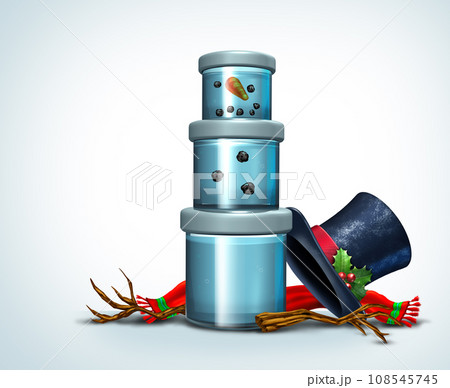 Funny Melted Snowman 108545745