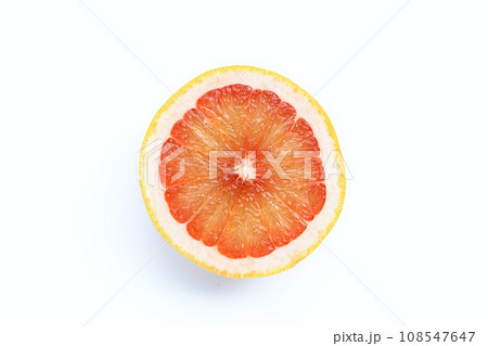 High vitamin C. Juicy grapefruit on white background. 108547647