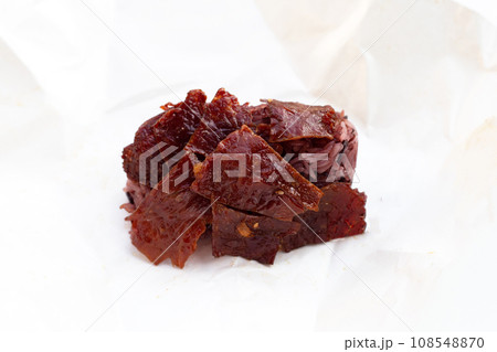 Black sticky rice with fried dried beef 108548870