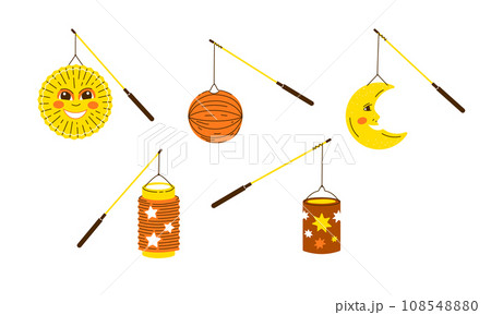 Set of Lanterns for saint martin day or laternenumzug,traditional in Germany 108548880