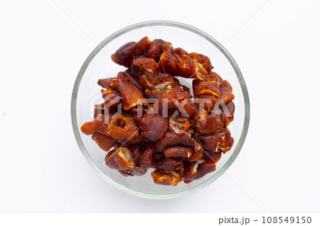 Sour tamarind on white background. 108549150