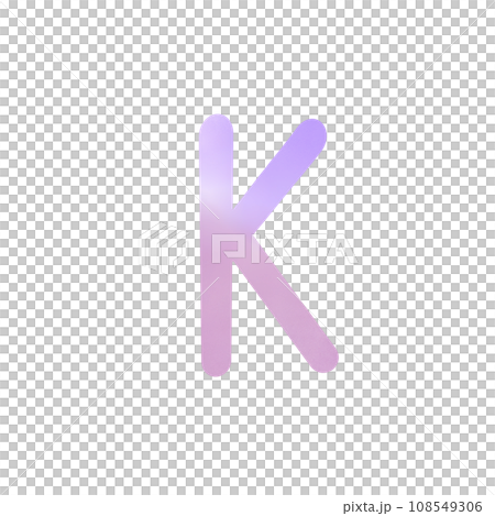 Alphabet letter K 108549306
