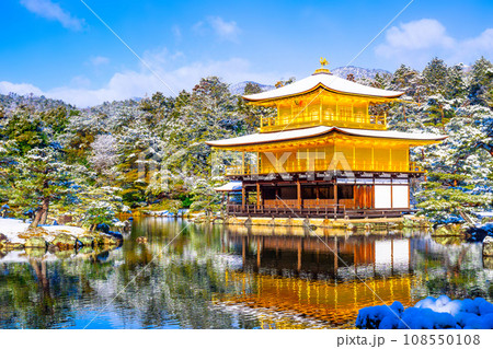 雪化粧した金閣寺 108550108