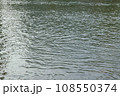 穏やかに流れる川の波紋 108550374