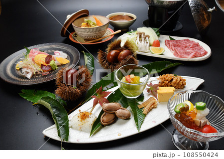 秋を感じる盛り付けがが華やかな懐石料理のコース 秋を感じる盛り付けがが華やかな懐石料理のコース 108550424