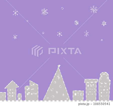 聖誕夜的白雪皚皚的城市景觀 108550541