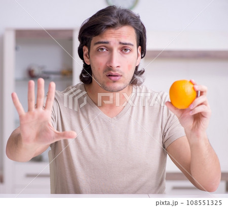 Young man suffering from allergy 108551325