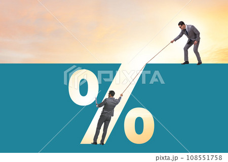 Business concept of high percent on debt and loan 108551758