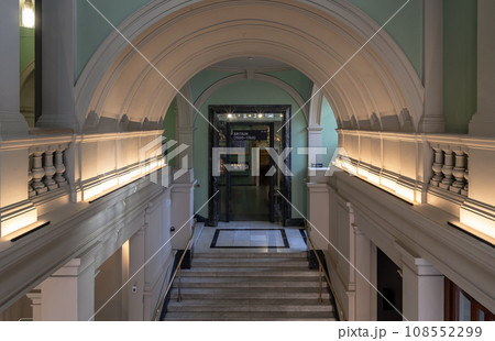 Beautiful interior corridor architecture design of The Victoria & Albert Museum. 108552299