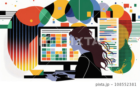 pcでexcel作業中の女性
