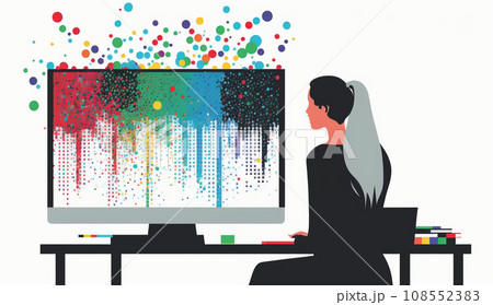 pcでexcel作業中の女性