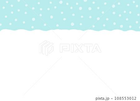 雪のような水玉模様と水色のかわいい背景 - 手描きの冬・ホリデーシーズンのイメージ素材 雪のような水玉模様と水色のかわいい背景 - 手描きの冬・ホリデーシーズンのイメージ素材 108553012