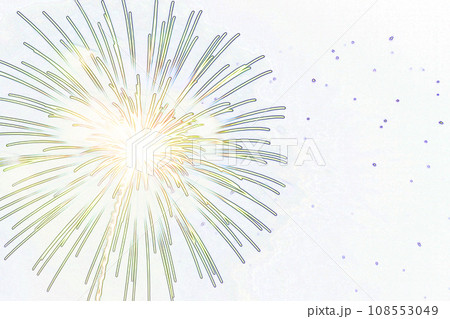 パステル調　”夏イメージ　打上花火”　イラストイメージ 108553049