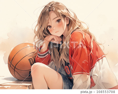 バスケットボールと可愛い女の子 108553708