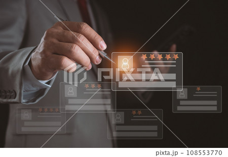 Hr, HRM, Human resources management concept. Check resume, Screening employee information, job applicants, Employees must complete the online survey form. Hr, HRM, Human resources management concept. Check resume, Screening employee information, job applicants, Employees must complete the online survey form. 108553770