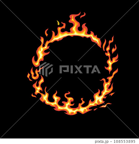 Ring of fire isolated on black background 108553895