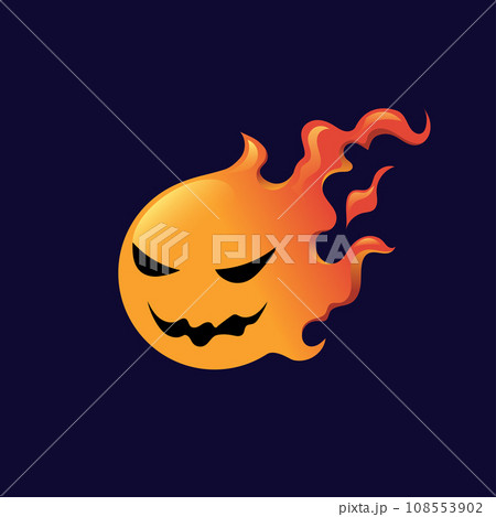 red evil devil comet smile icon 108553902