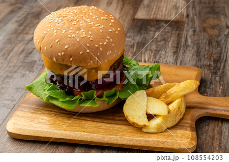 ハンバーガー フライドポテト ハンバーガー フライドポテト 108554203