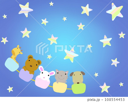 動物と星の背景　B-3 108554453