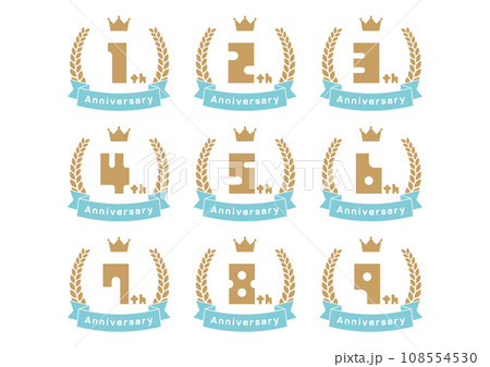 ANNIVERSARYフレームイラストセット 108554530