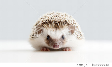 白背景のハリネズミ 108555538