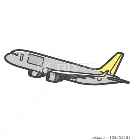 カーゴ・貨物を搭載し、飛行・巡行中の貨物機・飛行機のイラスト カーゴ・貨物を搭載し、飛行・巡行中の貨物機・飛行機のイラスト 108555582