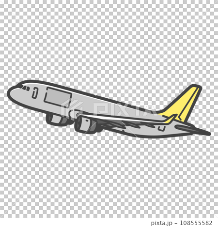 カーゴ・貨物を搭載し、飛行・巡行中の貨物機・飛行機のイラスト カーゴ・貨物を搭載し、飛行・巡行中の貨物機・飛行機のイラスト 108555582