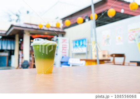 matcha green tea with yuzu soda matcha green tea with yuzu soda 108556068
