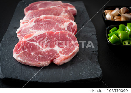 fresh pork neck raw or collar pork fresh pork neck raw or collar pork 108556090