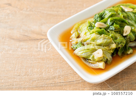 Stir fried Iceberg lettuce with Oyster sauce Stir fried Iceberg lettuce with Oyster sauce 108557210