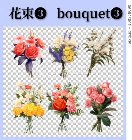 Bouquet illustration (AI generated image) 108558090