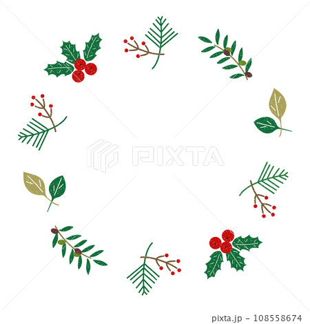 雪の質感 冬の植物フレーム 冬素材 雪の質感 冬の植物フレーム 冬素材 108558674