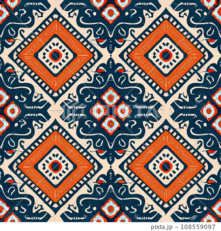 seamless orient pattern tile  108559097