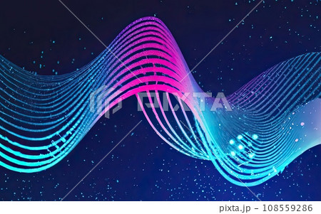 Abstract Waving Particle Technology Background Design 108559286