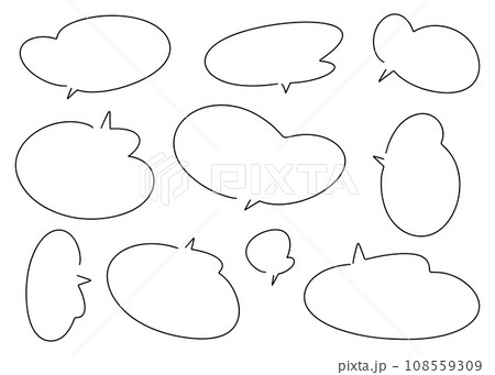 手書きのフレームセット　ベクター 108559309