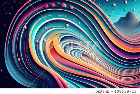 vivid burst and waves background 108559715