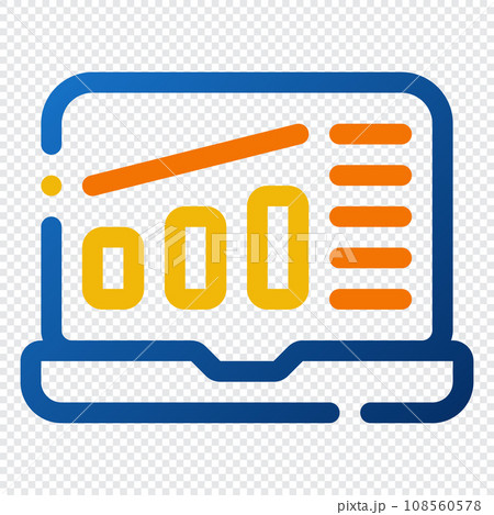 Graphs Icon. Digital marketing concept. Outline color icon 108560578