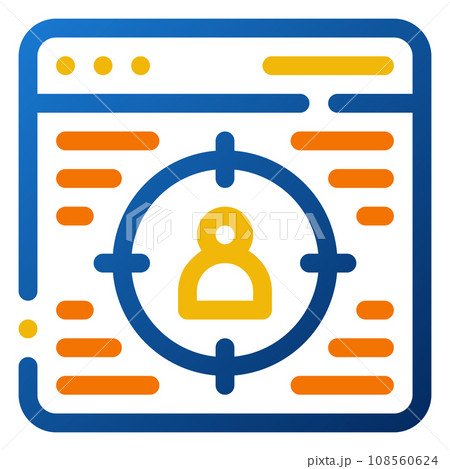 Target Audience Icon. Digital marketing concept. Outline color icon 108560624