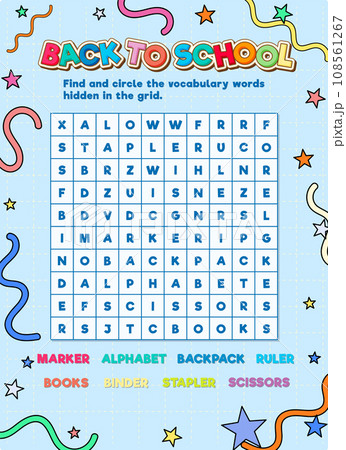 Find Hidden Words Logic Game: English Word Search Puzzle 108561267