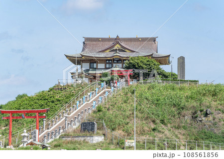 青森県八戸市　ウミネコの繁殖地として有名な蕪嶋神社 108561856