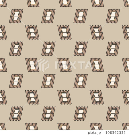 Skylight or Roof Window vector colored seamless pattern 108562333