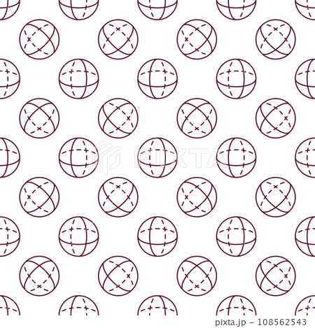 Geometry vector line seamless pattern - Sphere concept background 108562543