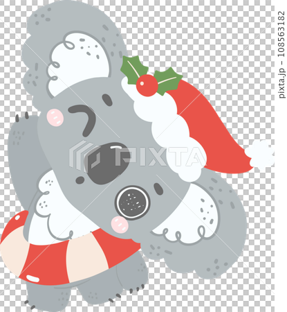 Cute Christmas Koala cartoon illustration Cute Christmas Koala cartoon illustration 108563182