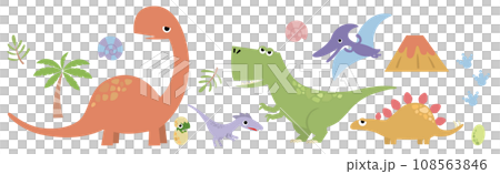 Dinosaur illustration collection 108563846