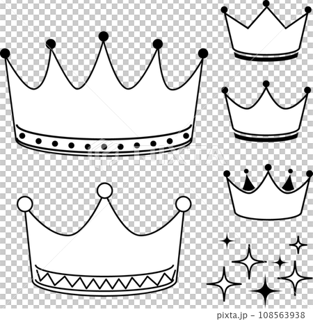 いろいろな種類の王冠イラストセットのイラスト素材 [108563938] - PIXTA