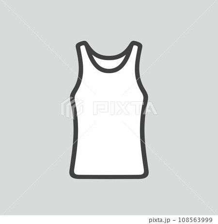 Women's tank top line icon on a background. Women's tank top line icon on a background. 108563999