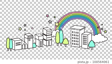 簡單的城市景觀圖 簡單的城市景觀圖 108564061