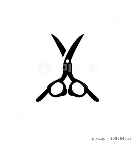 Scissors Logo, Cutting Tools Vector, Barbershop Razor Scissors Simple Design, Illustration Template Icon 108564313