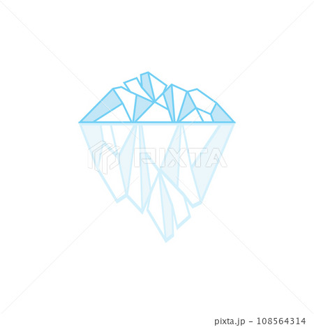 Mountain Logo, Antarctic Iceberg Logo Design, Nature Landscape Vector, Product Brand Illustration Icon 108564314