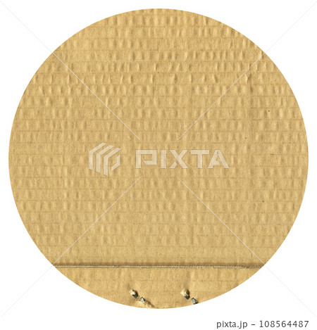 Brown and beige colored corrugated cardboard detail 108564487